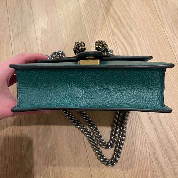 GUCCI Green Lambskin Mini Dionysus Shoulder Bag - Picture 7 of 9